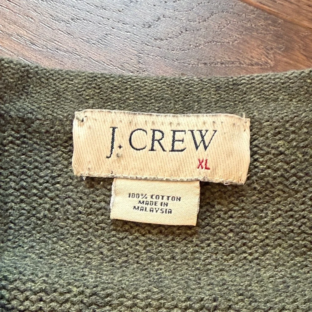 J. Crew Vintage J.Crew '90s cotton V-neck sweater Size XL C27-016 - Picture 2 of 8
